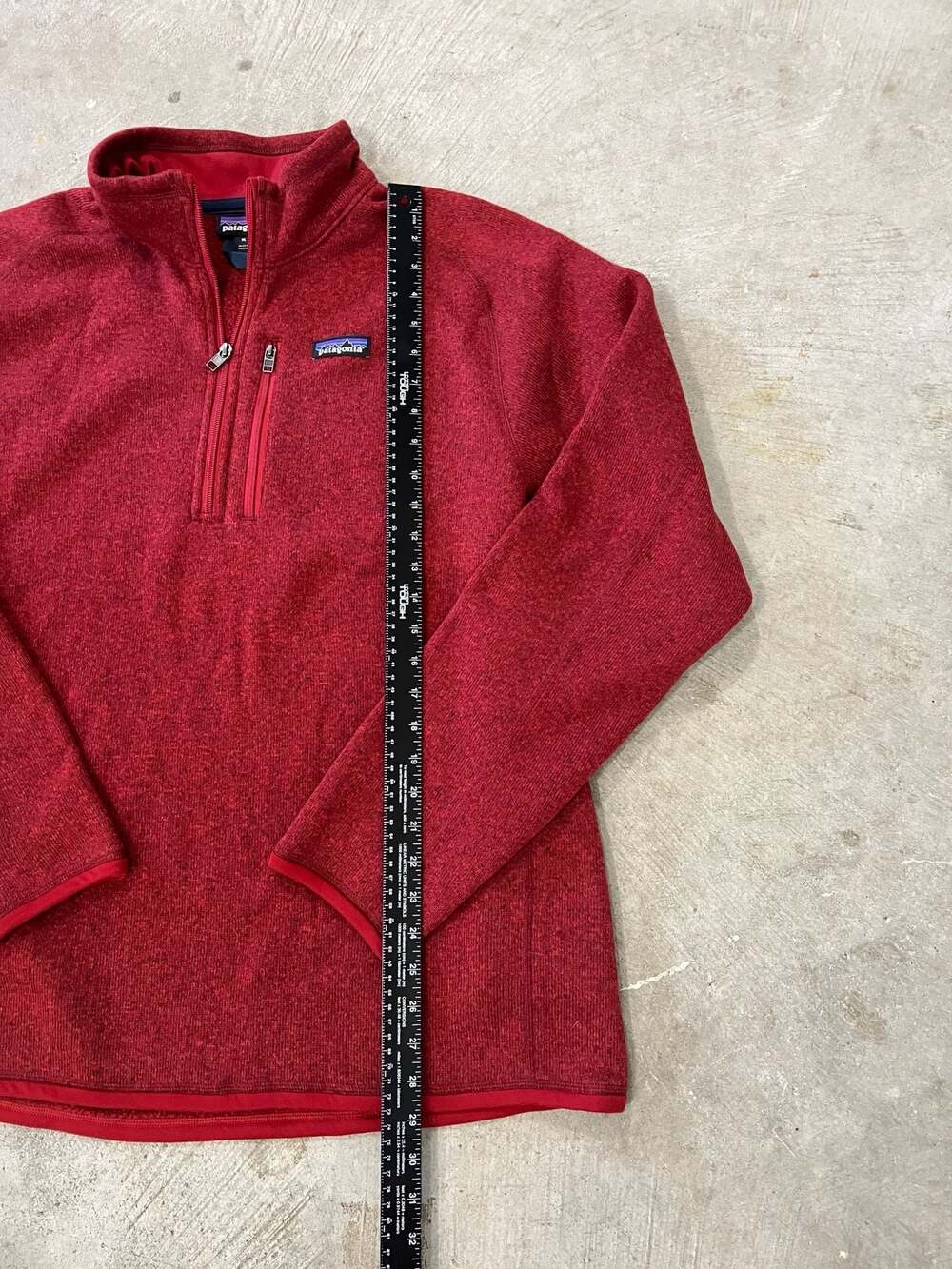 Patagonia Men's Better Sweater 1/4-Zip Fleece Pullover, Red - Picture 6 of 7